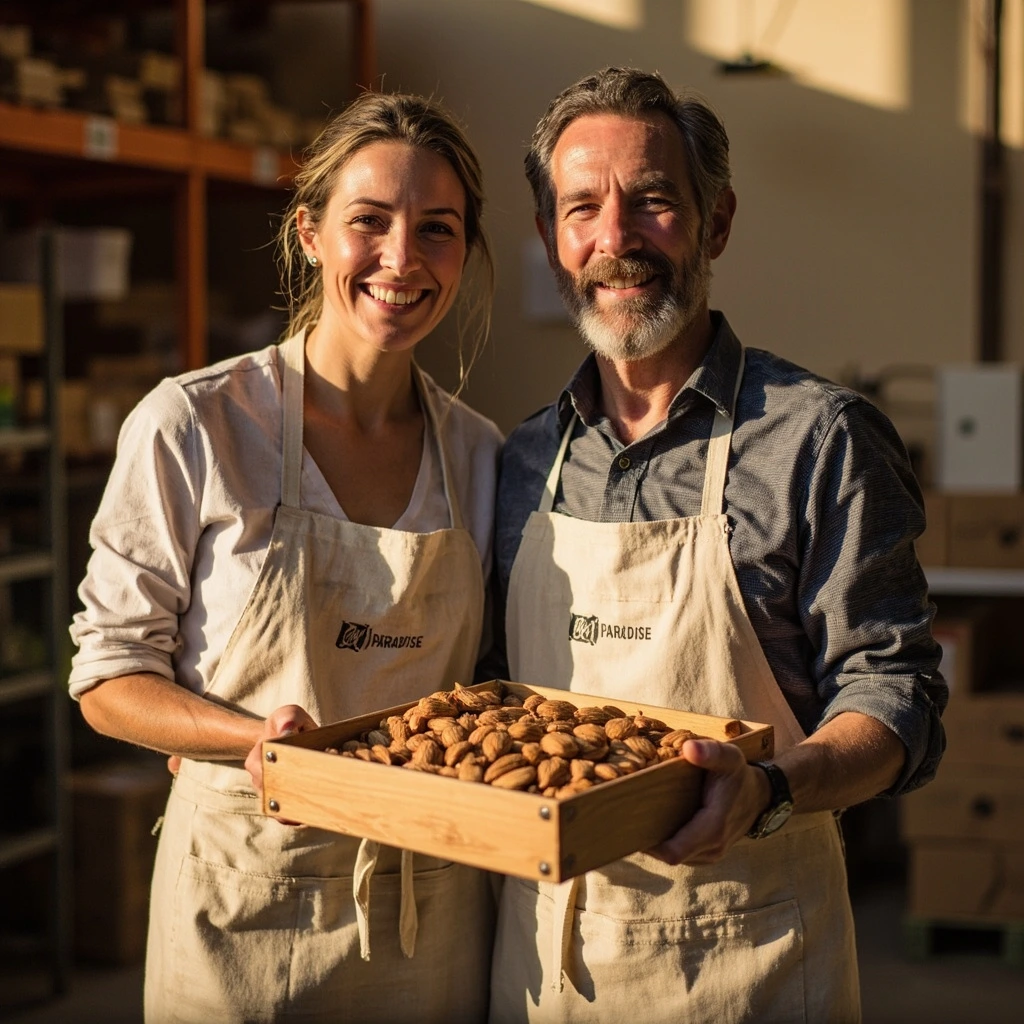 Co-founders Maya Chen and David Romero in the Ojai warehouse